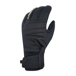 Chiba Rękawice rowerowe Classic - wiatroszczelny Softshell - czarny/złoty - 1 para